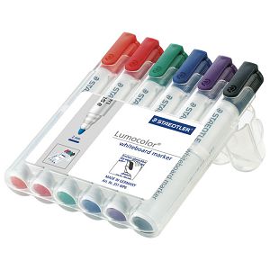 Marker za bijelu ploču 2mm pk6 reciklirani Lumocolor Staedtler 351 WP6