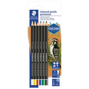 Olovka specijalna permanentna Glasochrom Design Journey pk6 Staedtler 10820BK6-C sortirano blister