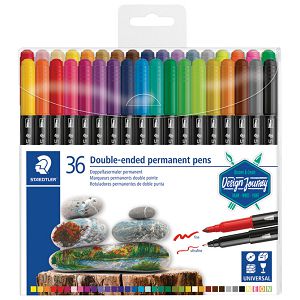 Marker permanentni obostrani 36boja Design Journey Staedtler 3187 TB36 blister