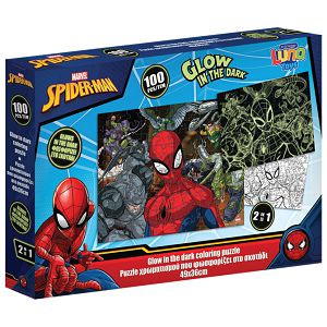 Puzzle-svijetli u mraku 100 kom Spiderman Diakakis 000508274