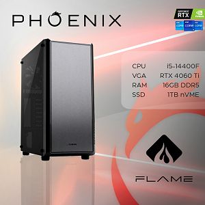 Računalo Phoenix FLAME Y-603 Intel i5 14400F/16GB DDR5/NVME SSD 1TB/600W 80+/RTX 4060TI 8GB