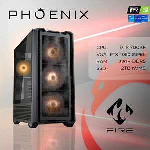 Računalo Phoenix FIRE GAME Y-731 Intel i7 14700KF/32GB DDR5/NVME SSD 2TB/850W 80+ GOLD/VGA RTX 4080 SUPER 16GB