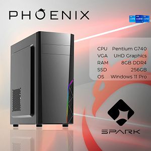 Računalo Phoenix SPARK Y-200 Intel Pentium GOLD G7400/8GB DDR4/NVME SSD 256GB/500W/Windows 11 PRO