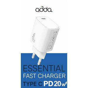 Zidni punjač ADDA CH-005-WH, Fusion Fast Charger, 20W Type-C, bijeli