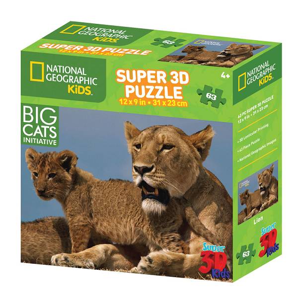 Puzzle 3D - Lavovi 63 kom 31 x 23cm National Geographic Kids