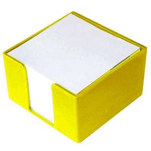 Kocka papira u pvc kutiji 8x8x5cm žuta