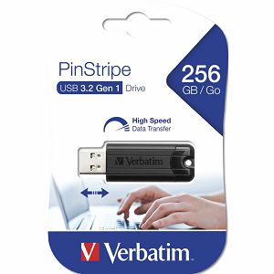 USB stick Verbatim 3.2 Gen1 #49320 256GB Pinstripe, crni