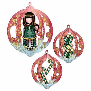 Set Gorjuss 3D dekoracije Merry and Bright viseće cosy 1223GJ01