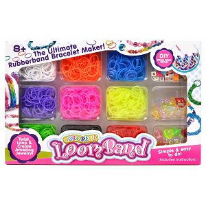 KREATIVNI SET za izradu NARUKVICA 1200kom Loom Band 16976