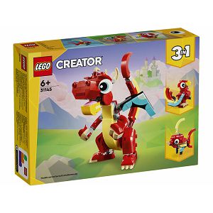 LEGO Kocke Creator 3u1 Crveni zmaj 31145, 6+