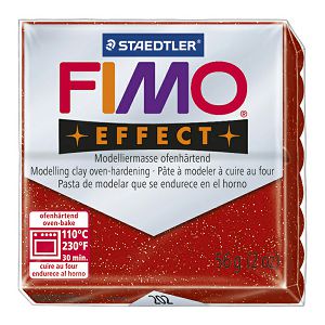 Masa za modeliranje 56g Fimo Effect Staedtler 8020-202 glitter crvena