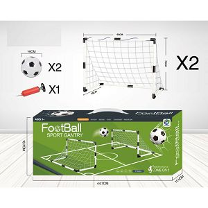 Nogometni gol 2kom,95x70x45cm + 2 lopte + pumpa 827214