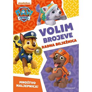 Paw Patrol Volim brojeve,radna bilježnica s naljepnicama 325851