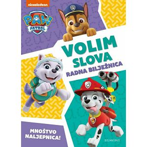 Paw Patrol Volim slova,radna bilježnica s naljepnicama 325868