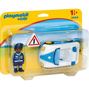 PLAYMOBIL KOCKE 9384, 1.5+god. Policijski automobil s kukom za prikolicu 093844