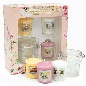 POKLON SET Yankee Candle 3 svijeće/49gr + svijećnjak, Garden Hideaway 093543