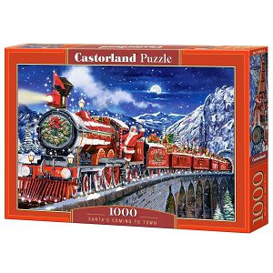 Puzzle Castorland 1000kom Djed Mraz dolazi u grad C-104833-2