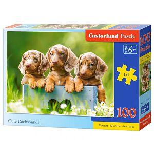 Puzzle Castorland 100kom Slatki jazavčari B-111213