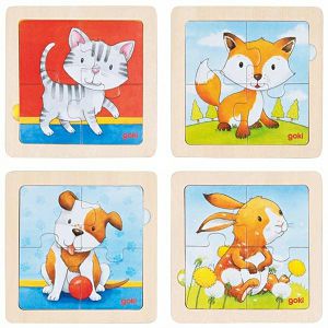 Puzzle drvene baby životinje Goki 573276