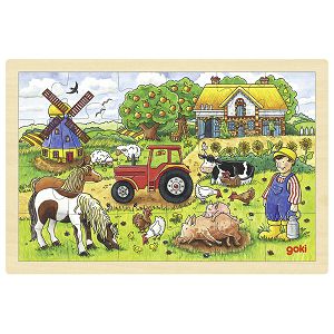 Puzzle drvene farma Goki 578912