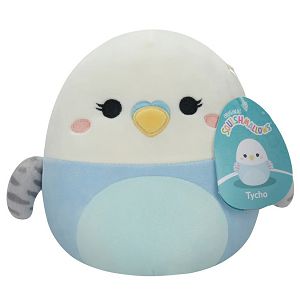 Squishmallows pliš plavo bijeli mali papagaj Tycho 20cm 163942